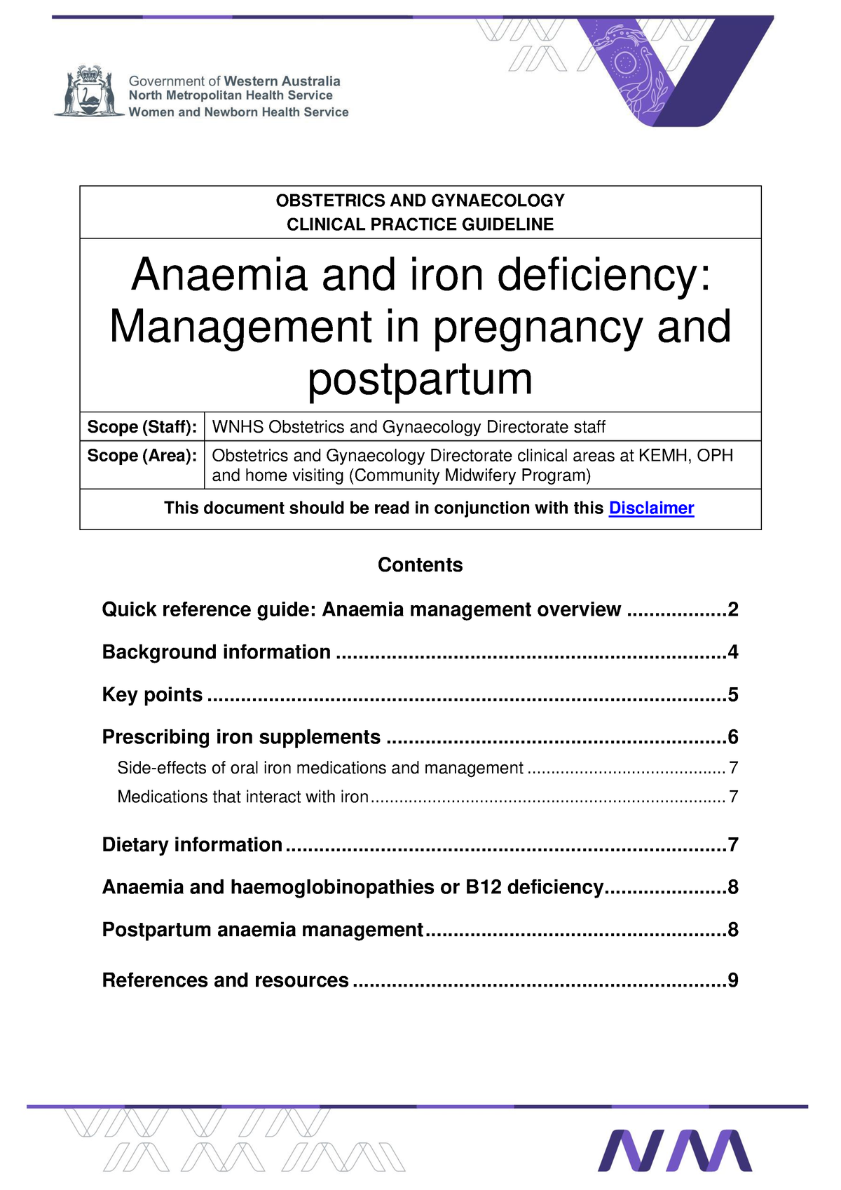 literature review on anaemia in pregnancy (pdf)