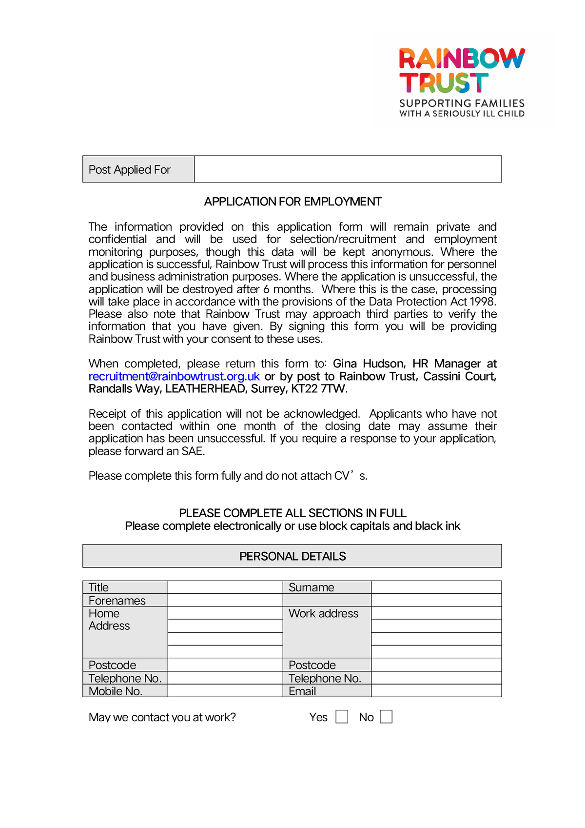 Online Application Form 2019 Post AppliedFor
