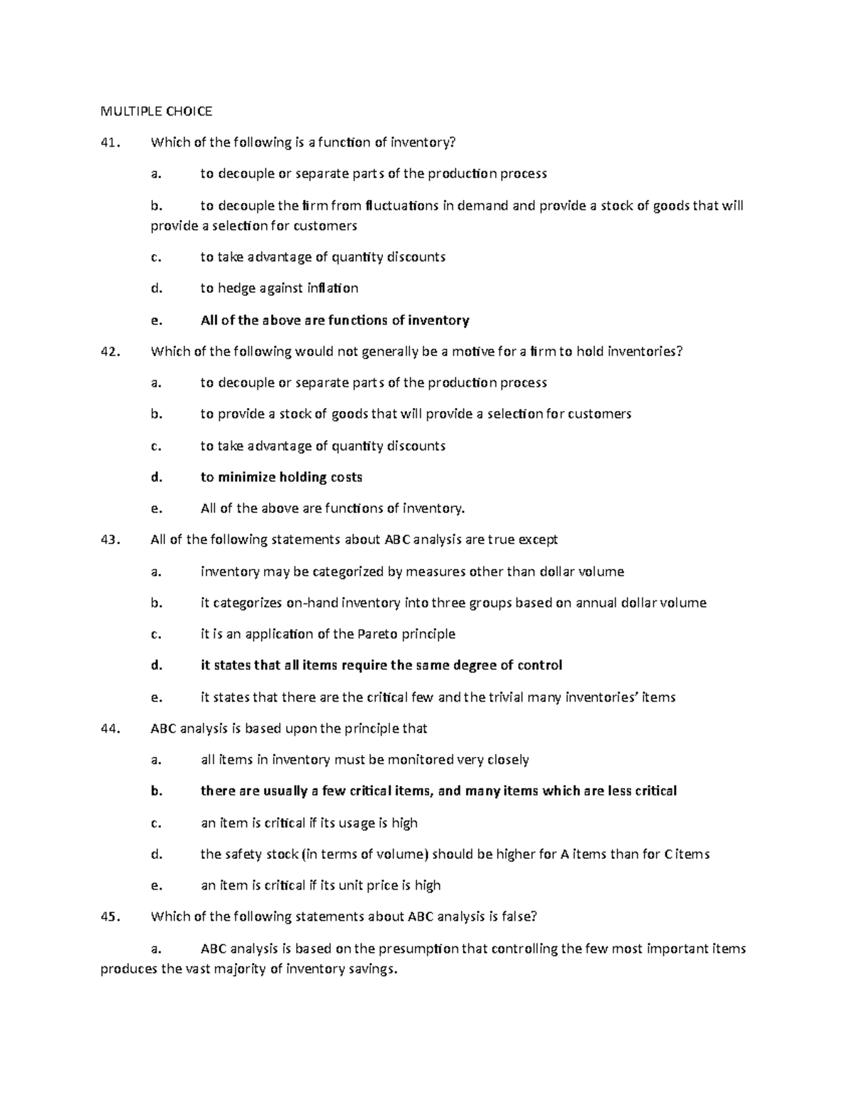 MC41-60 - MULTIPLE CHOICE - MULTIPLE CHOICE Which of the following is a ...
