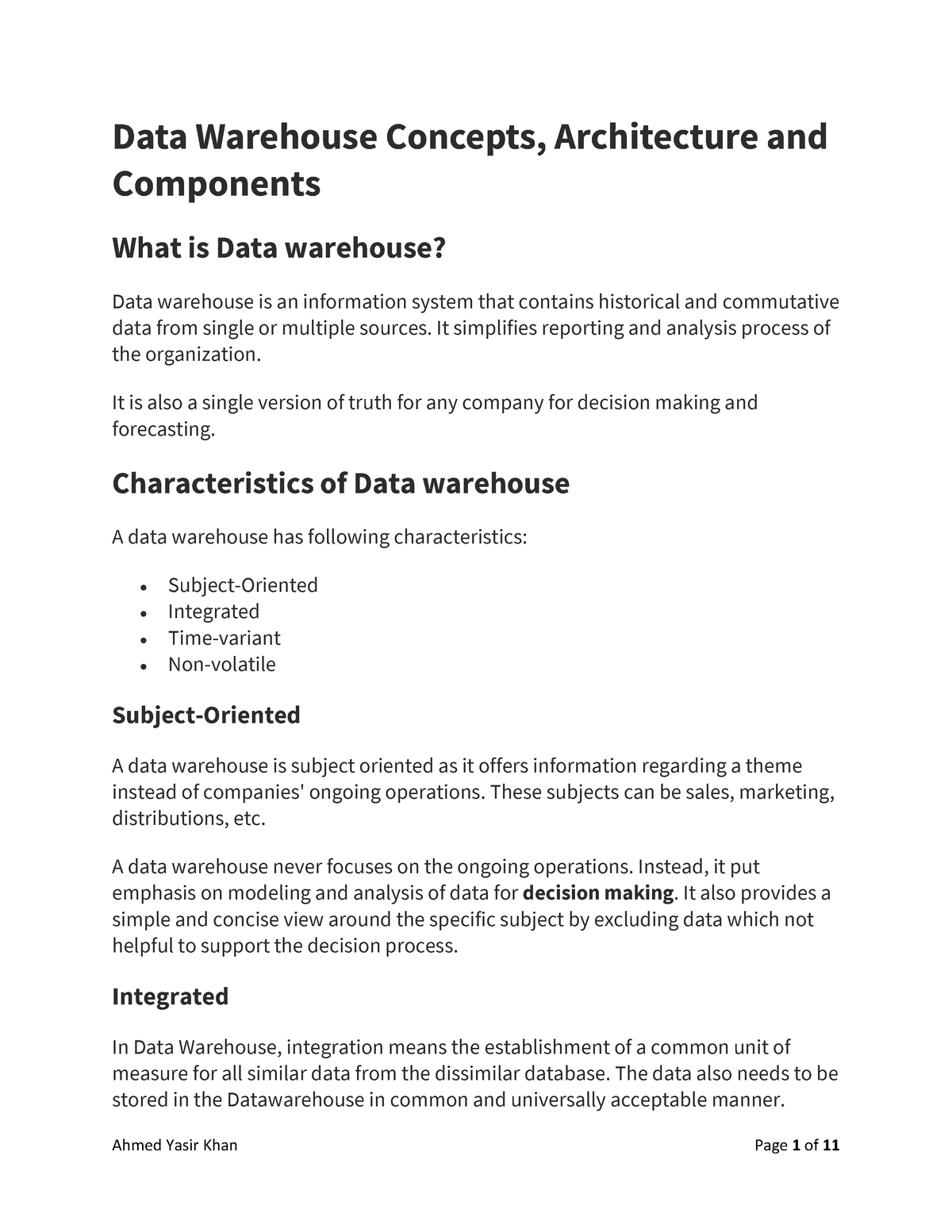 thesis data warehouse