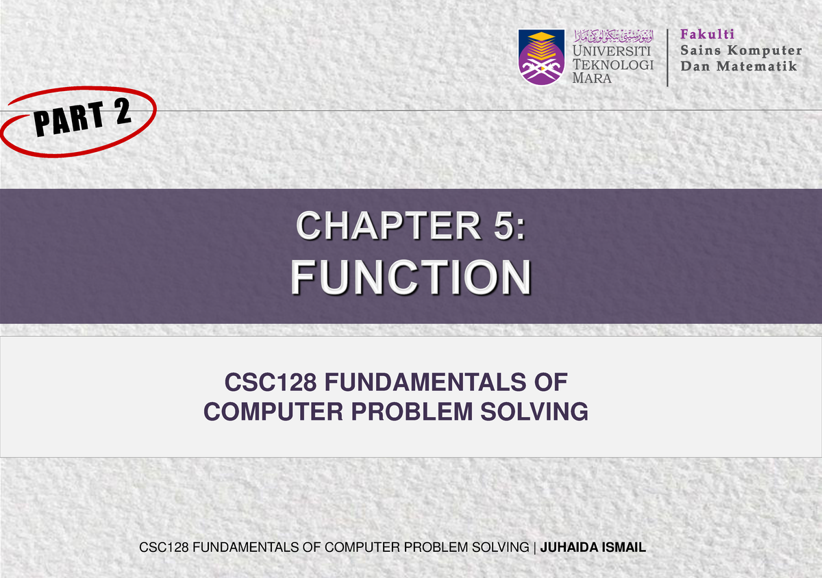 fundamentals of computer problem solving