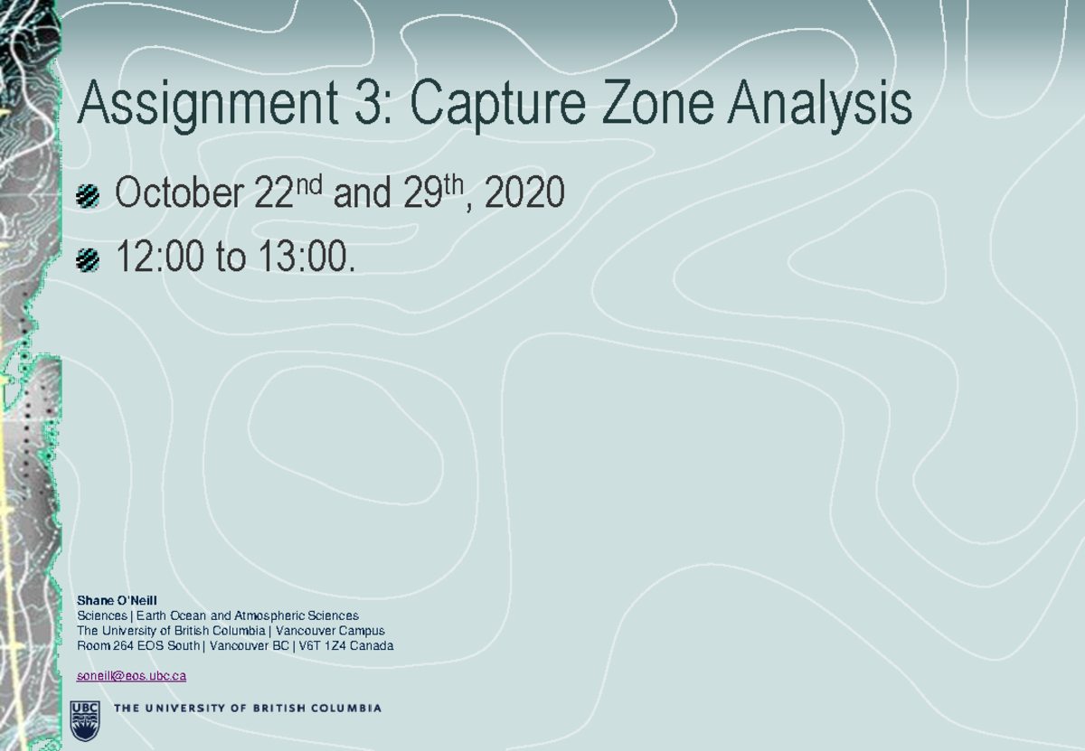 Assingments tutorials for chapter 3 - Assignment 3: Capture Zone ...