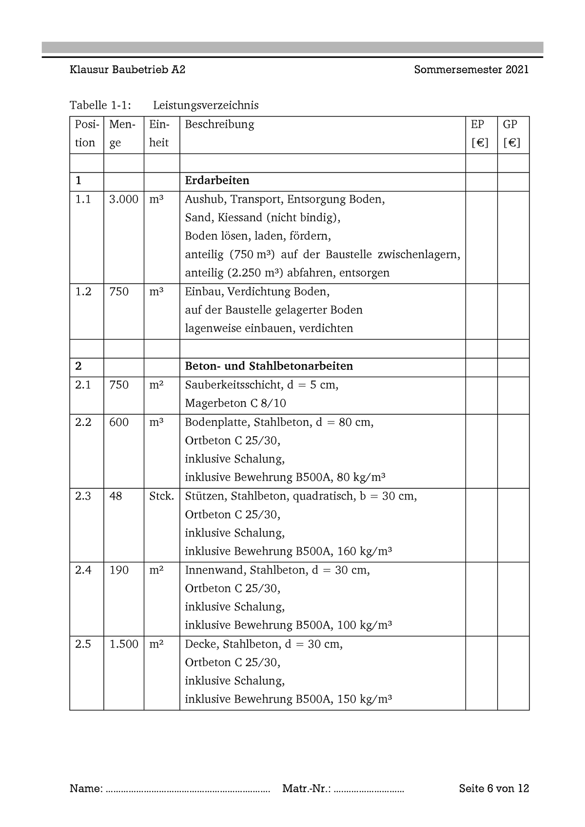 Kalkulation Und Preisbildung 230222 163234 - Tabelle 1-1 ...