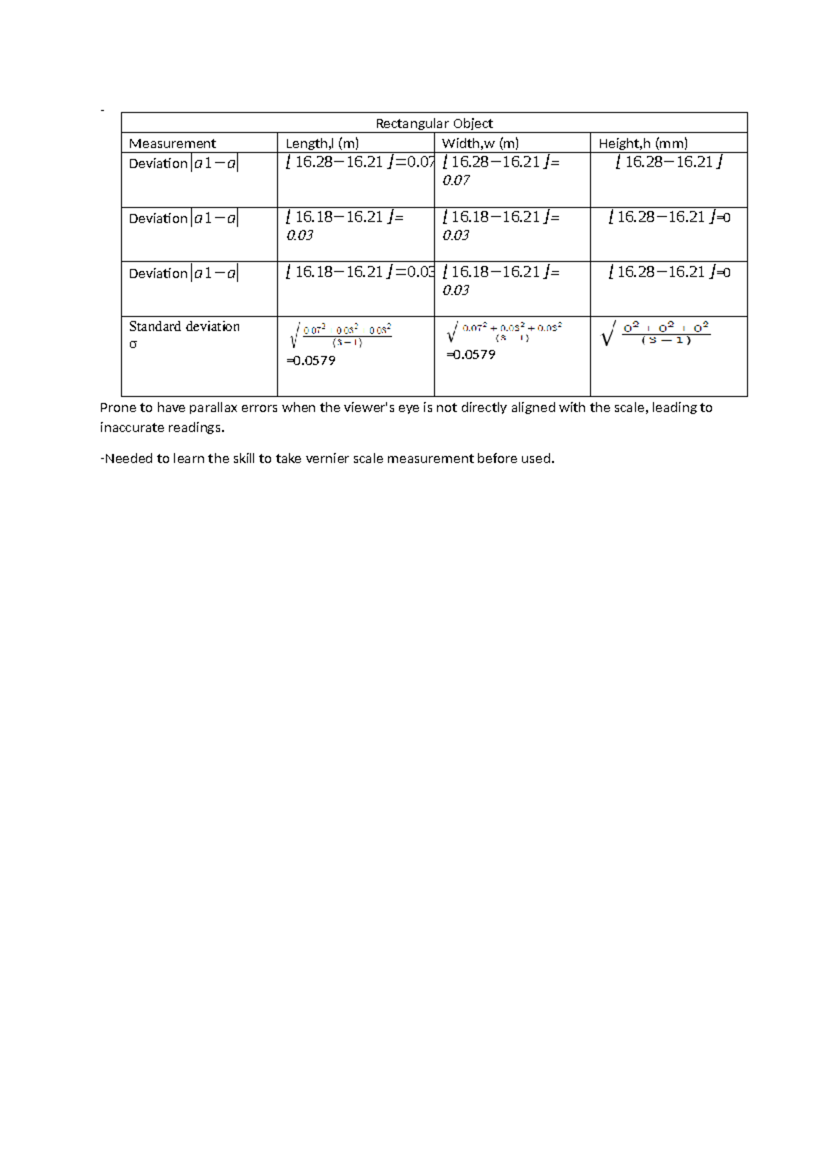 Rectangular Object - TRY STUDY BY SING THIS - Prone to have parallax ...