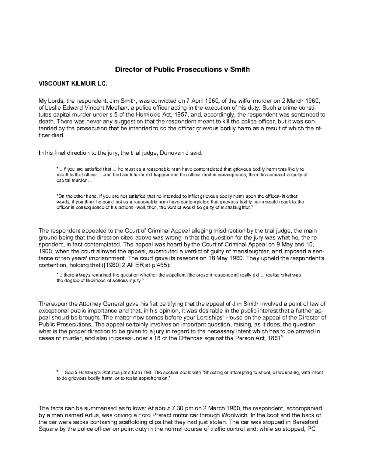 DPP-v-Smith - Criminal law Case - Director of Public Prosecutions v ...