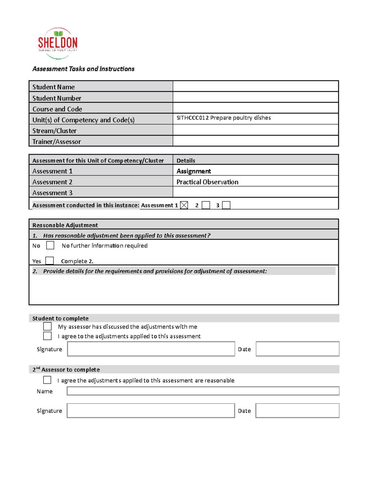 Sithccc 012 Assessment 01 (Q1-Q18) - Prepare poultry dishes ...