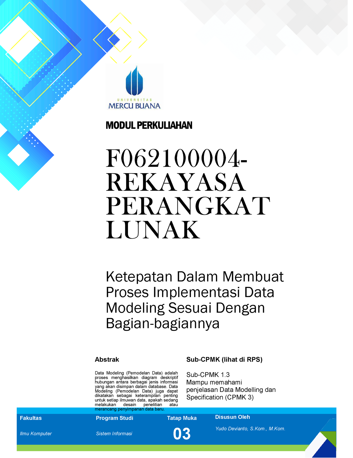 RPL Modul Pertemuan 3 - Rekayasa Perangkat Lunak - Fakultas Program ...