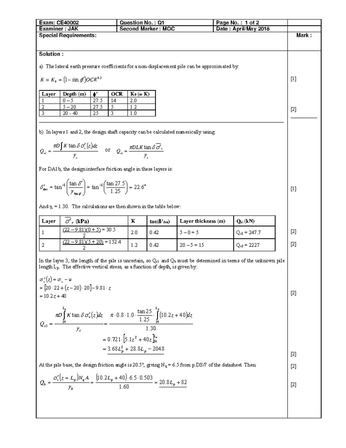 CE40002 2018 Solutions F - Examiner : JAK Second Marker : MOC Date ...