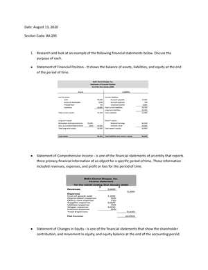 Activity Sheet - Debit and Credit - Debits and Credit Date: August 13