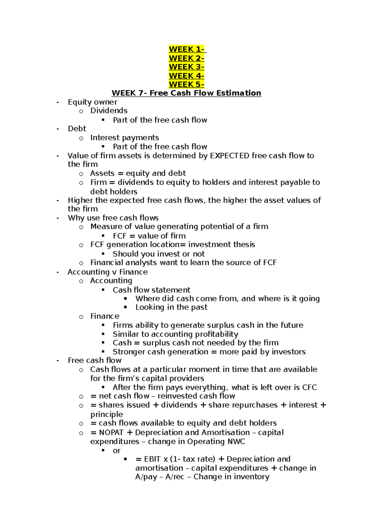 Comm1140 Notes - WEEK 1- WEEK 2- WEEK 3- WEEK 4- WEEK 5- WEEK 7- Free ...