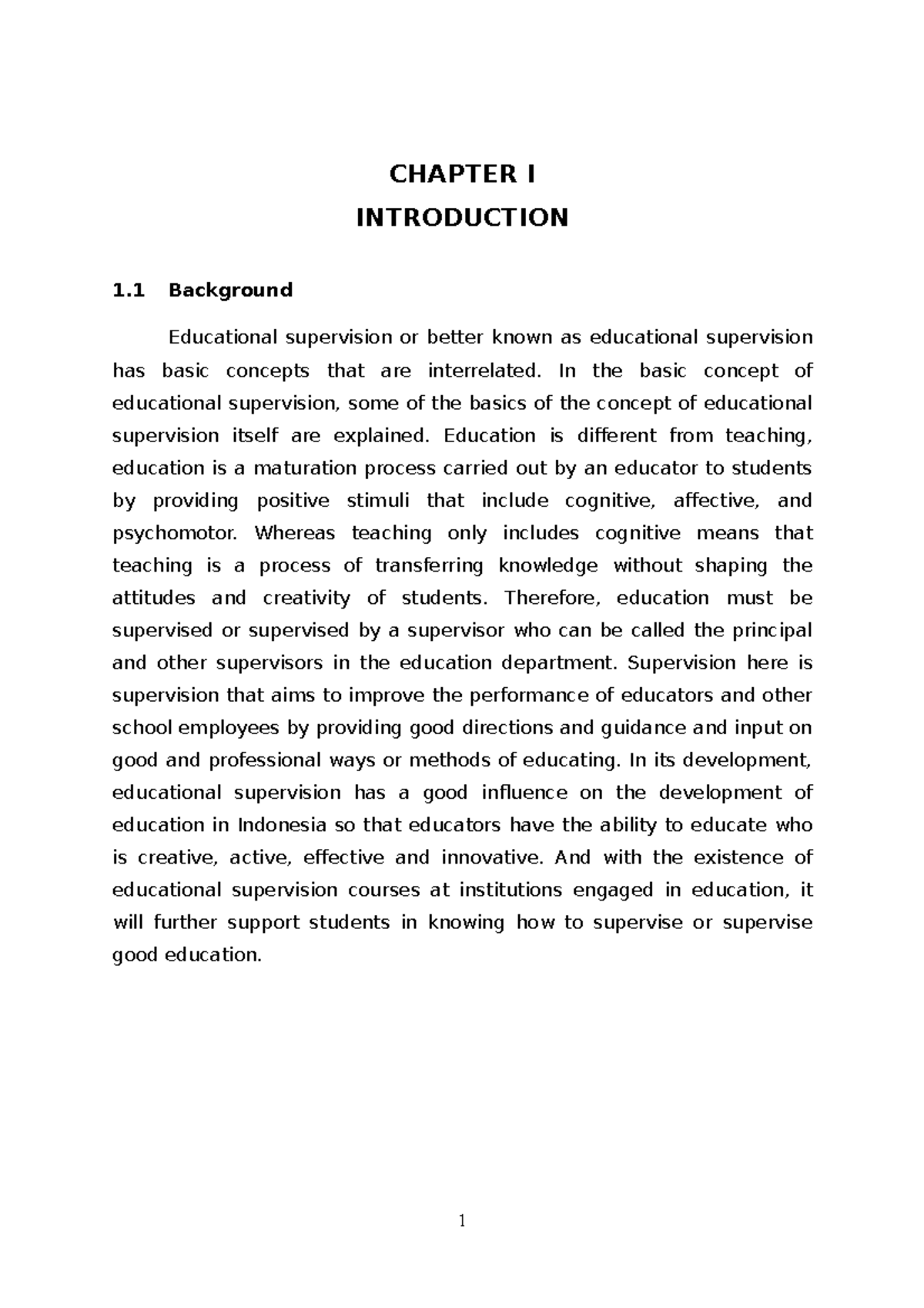 supervision essay paper