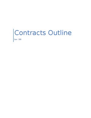 Contracts - Attack - 1 of Contract Law a. Intro: Purposes of Contract ...