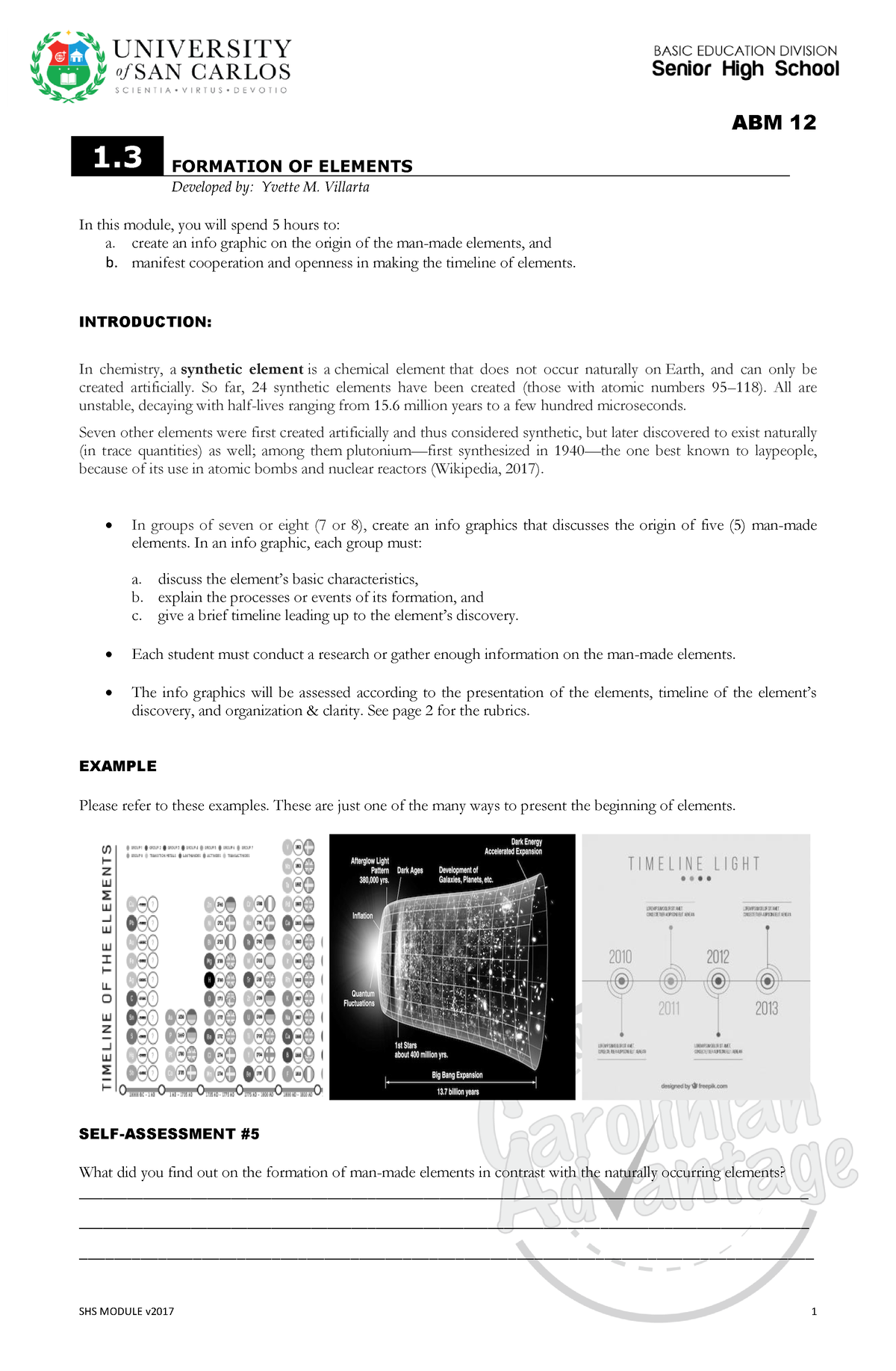 SHS Module 1.3 - Mini Task #1 - SHS MODULE V2017 1 ABM 12 1 FORMATION ...