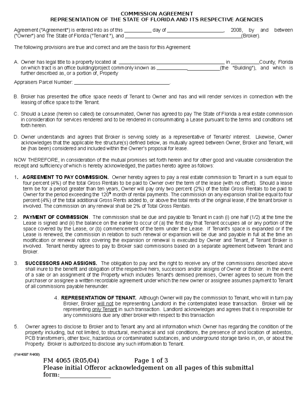 Commission Agreement Template 01 - COMMISSION AGREEMENT REPRESENTATION ...