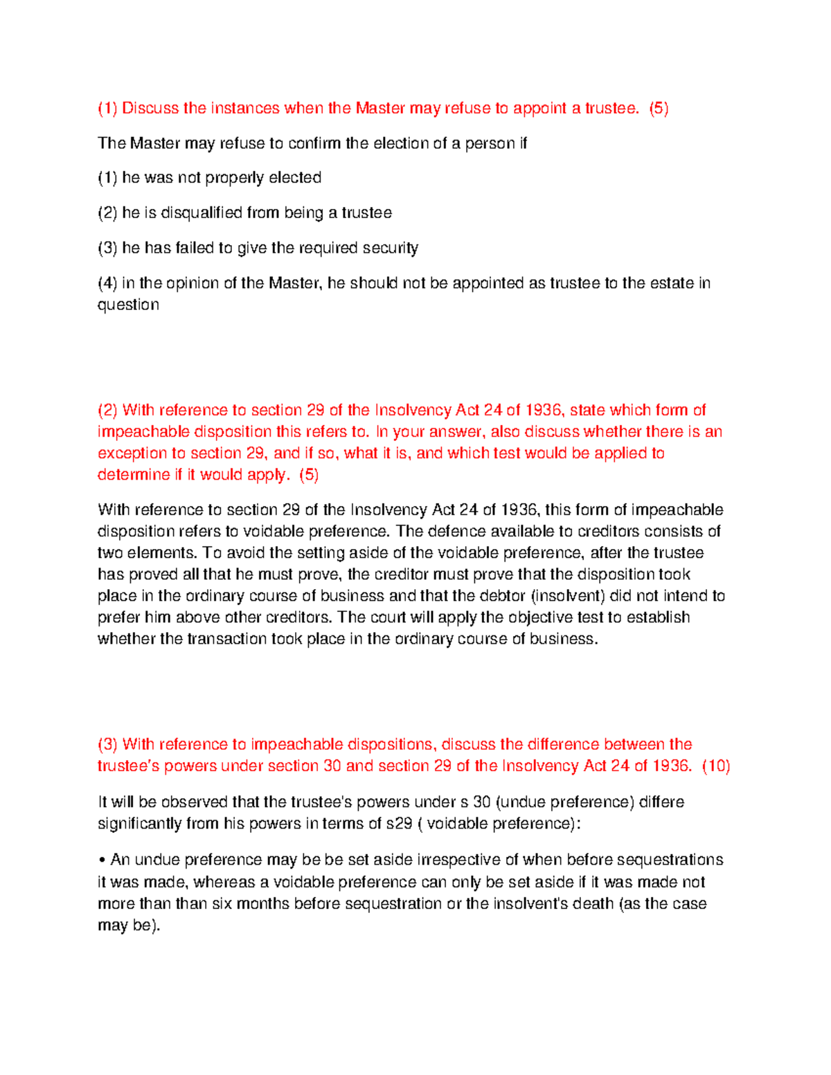 Mrl3701 Possible Exam Questions With Answers Set 2 1 Discuss The Instances When The Master Mrl3701 Possible Exam Questions With Answers Set 2 1 Discuss The Instances When The Master
