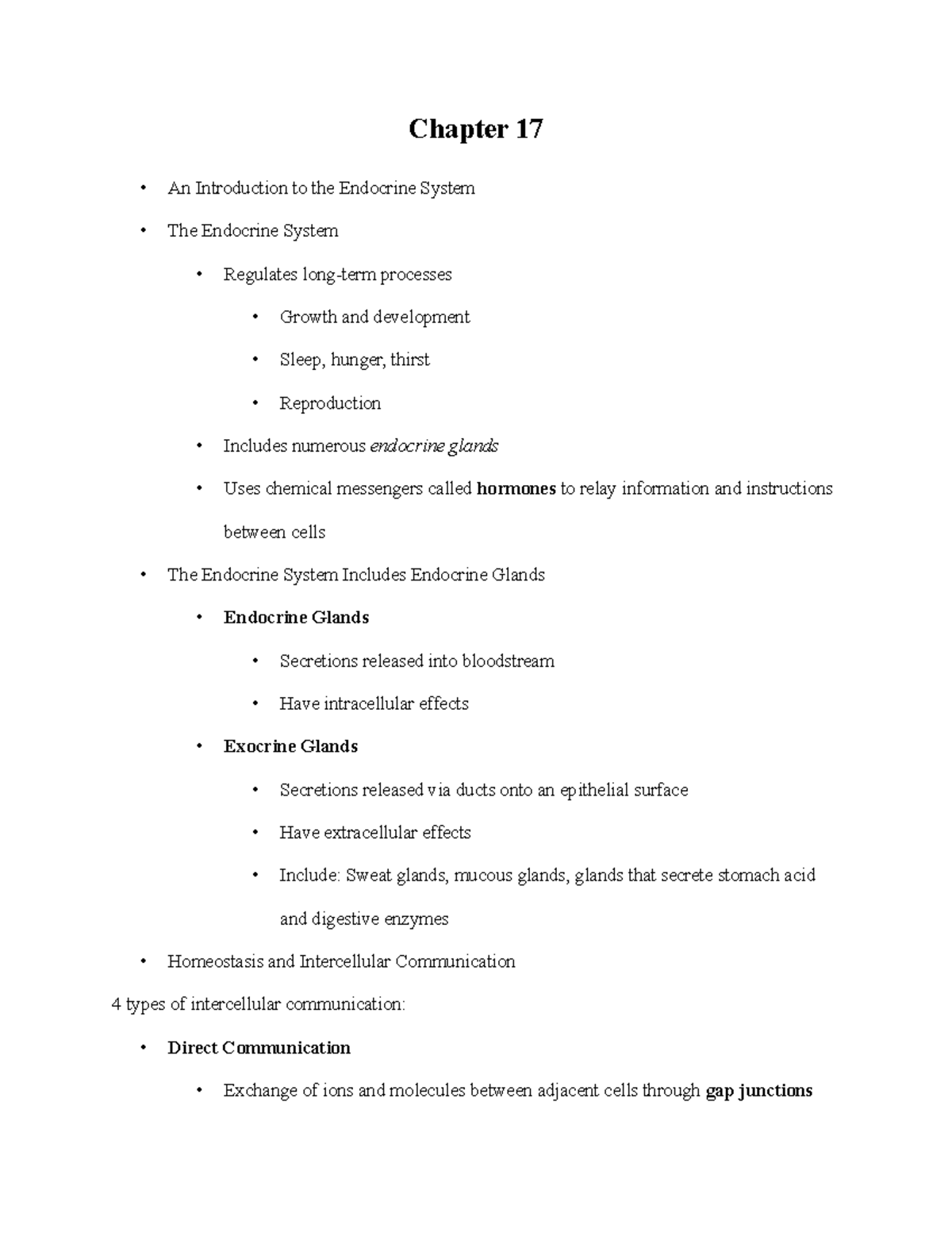 Chapter 17 from anatomy one - Chapter 17 An Introduction to the ...
