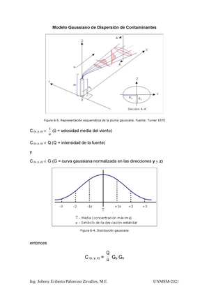 Modelos de Aplicación de Disperction 12 - Modelo Gaussiano de Dispersión de  Contaminantes Figura - Studocu