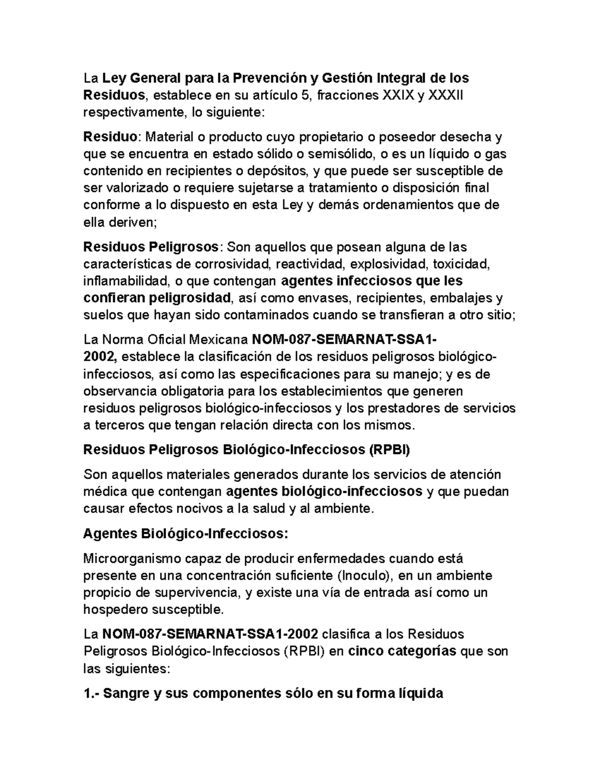 Rpbi - trabajo sobre los residuos peligrosos infecciosos y biológicos ...