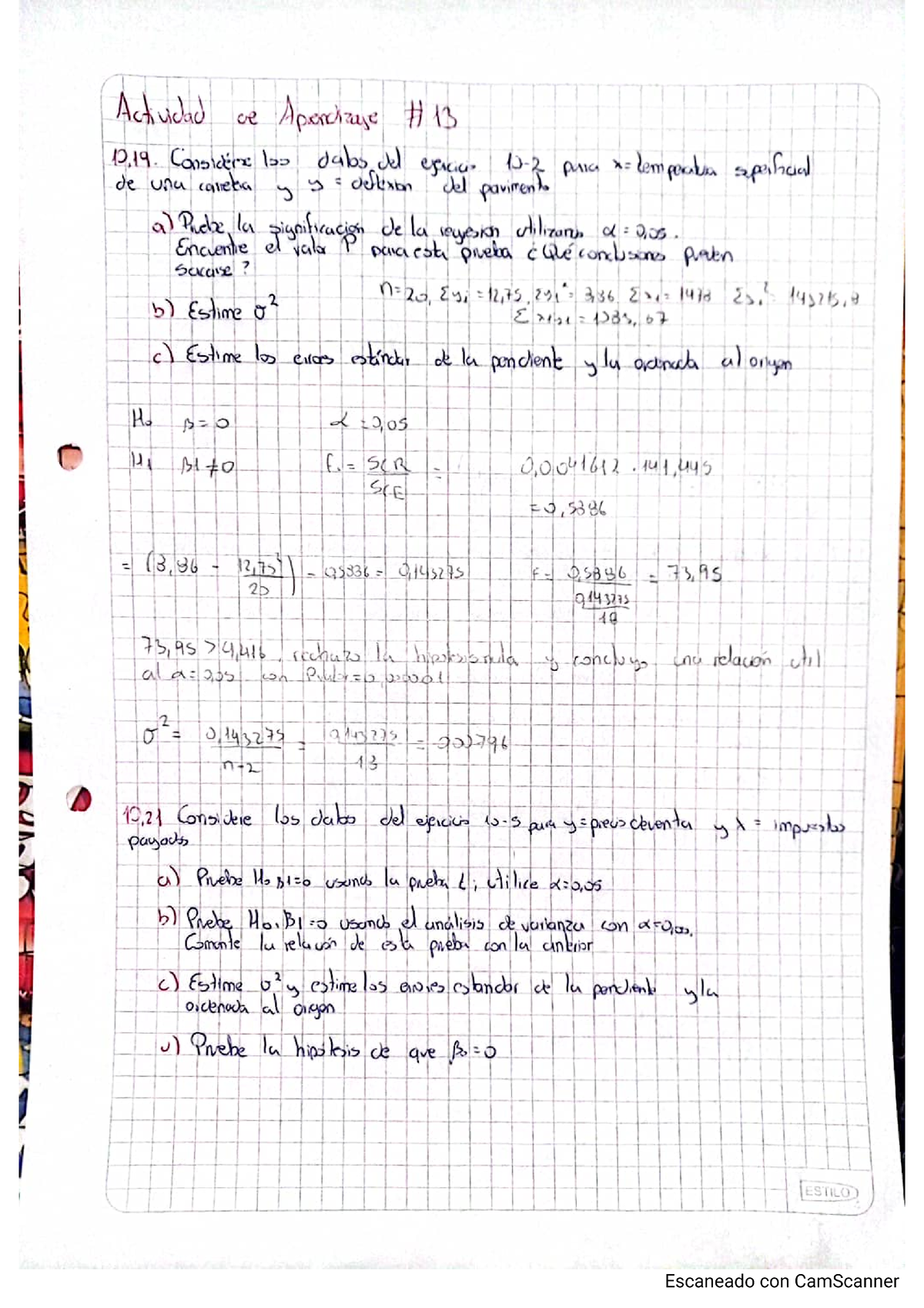 Estadistica Deber - Probabilidad Y Estadistica - Studocu