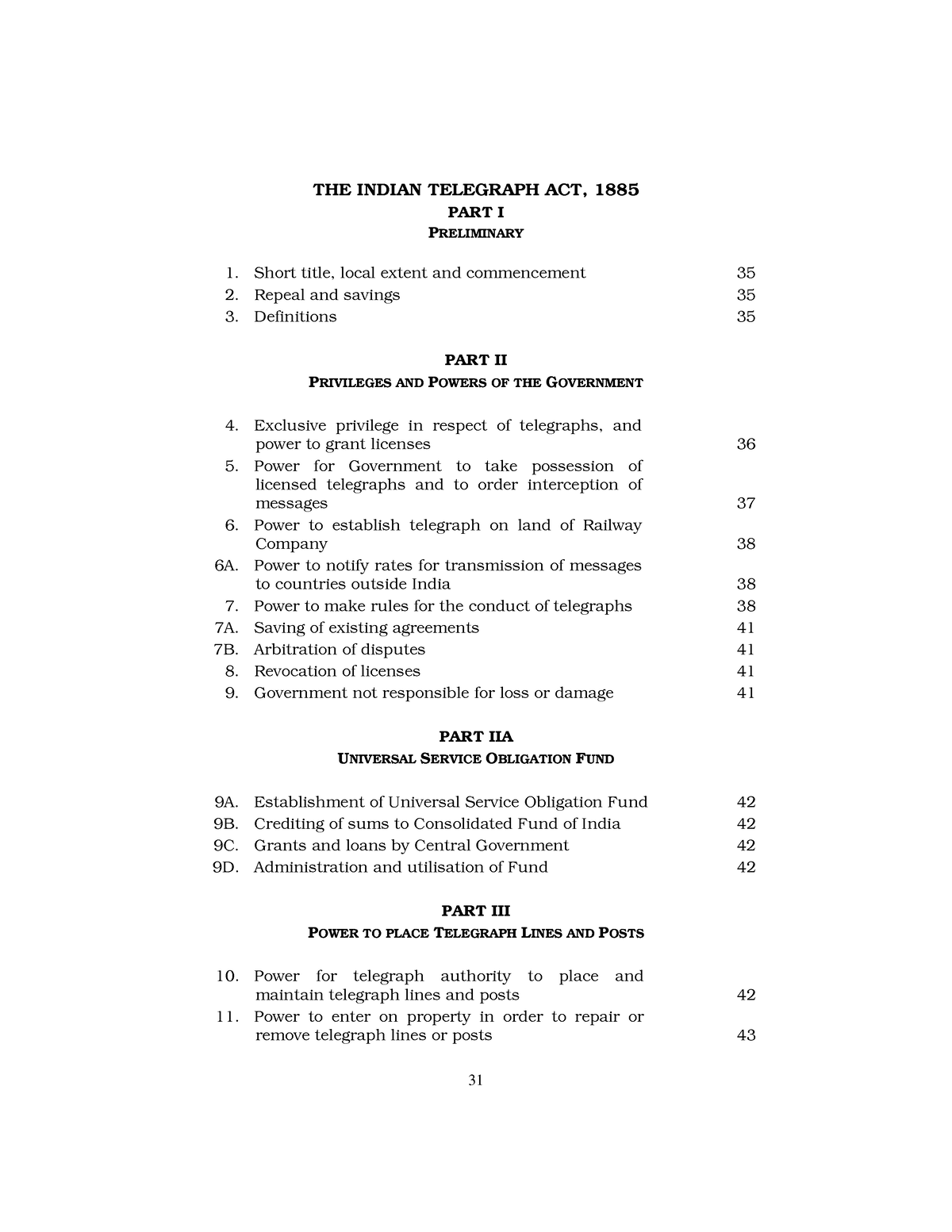 Indian Telegraph Act, 1885 Bare Act - THE INDIAN TELEGRAPH ACT, 1885 ...