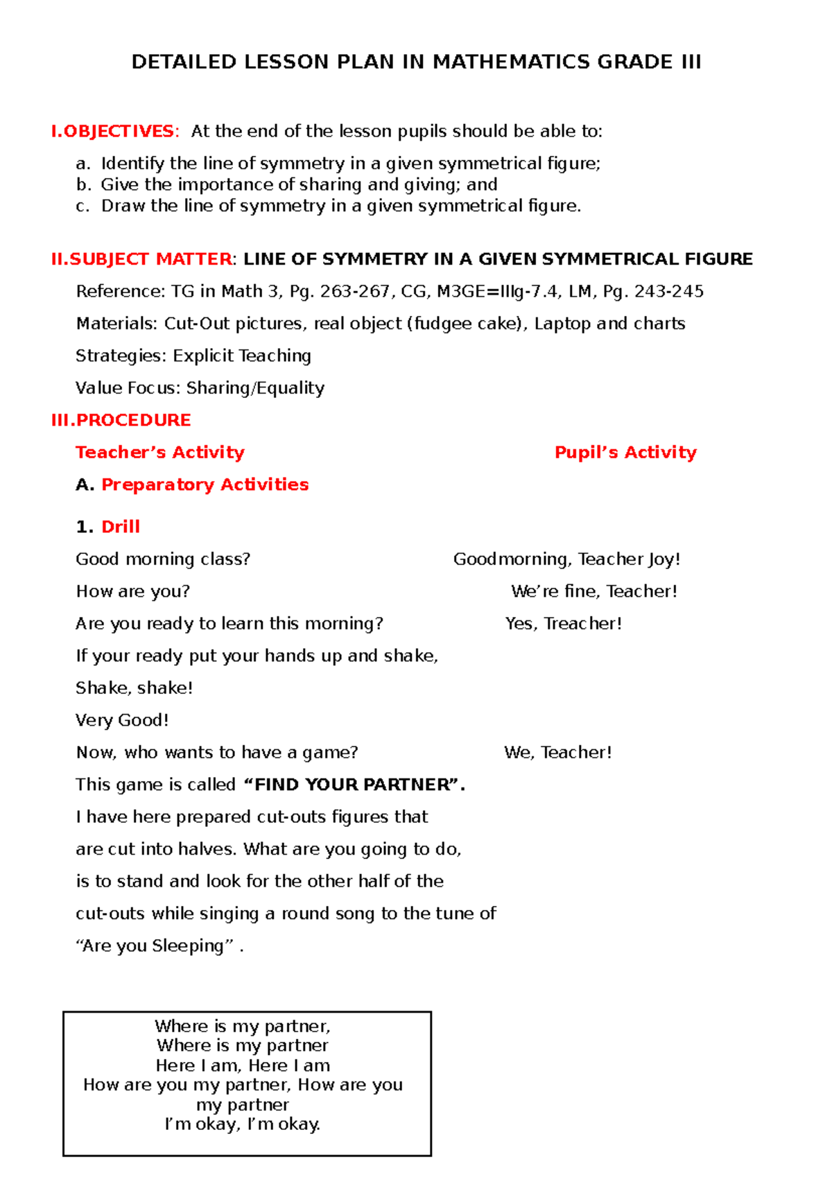 Lesson Plan MATH Quarter 3 - DETAILED LESSON PLAN IN MATHEMATICS GRADE ...