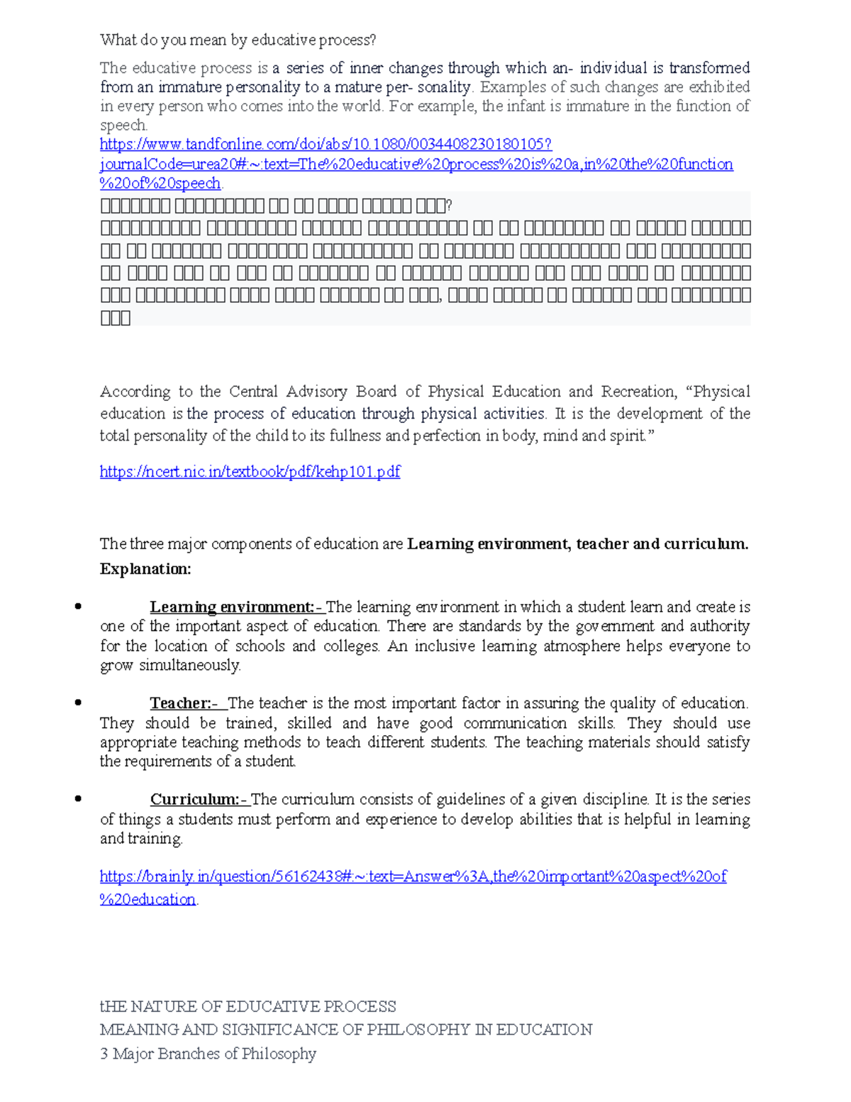 Educative process - Examples of such changes are exhibited in every ...