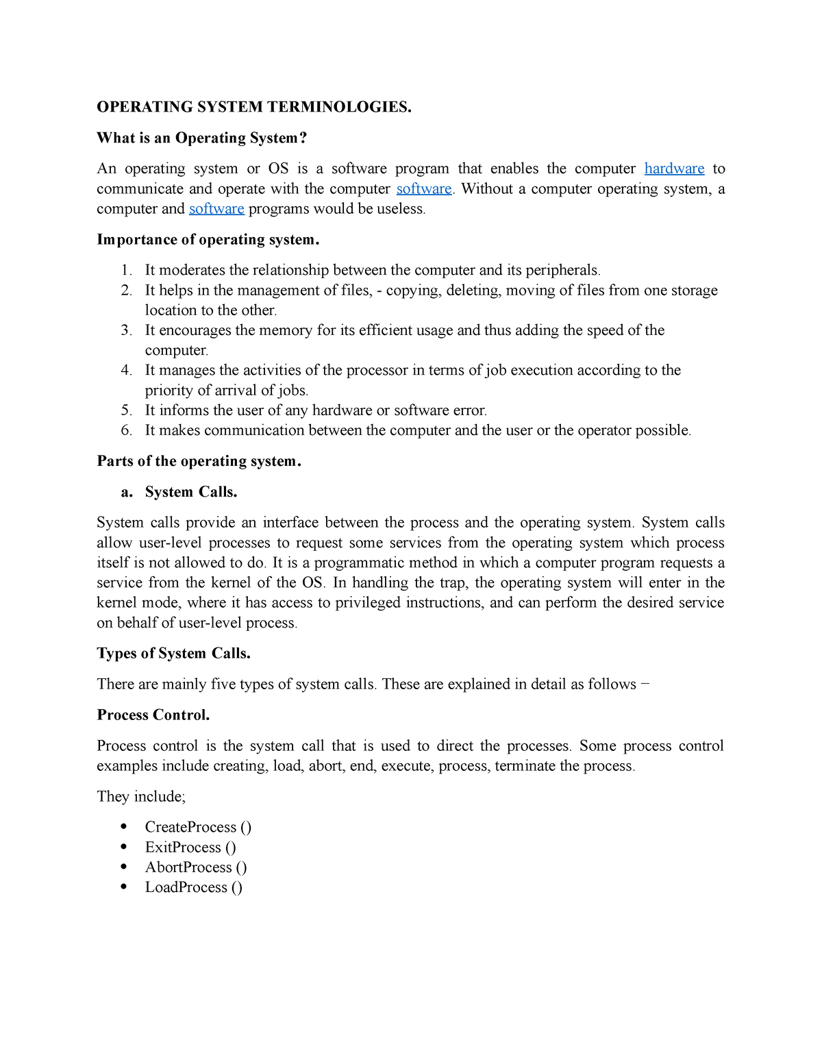 operating-system-lecture-two-operating-system-terminologies-what-is