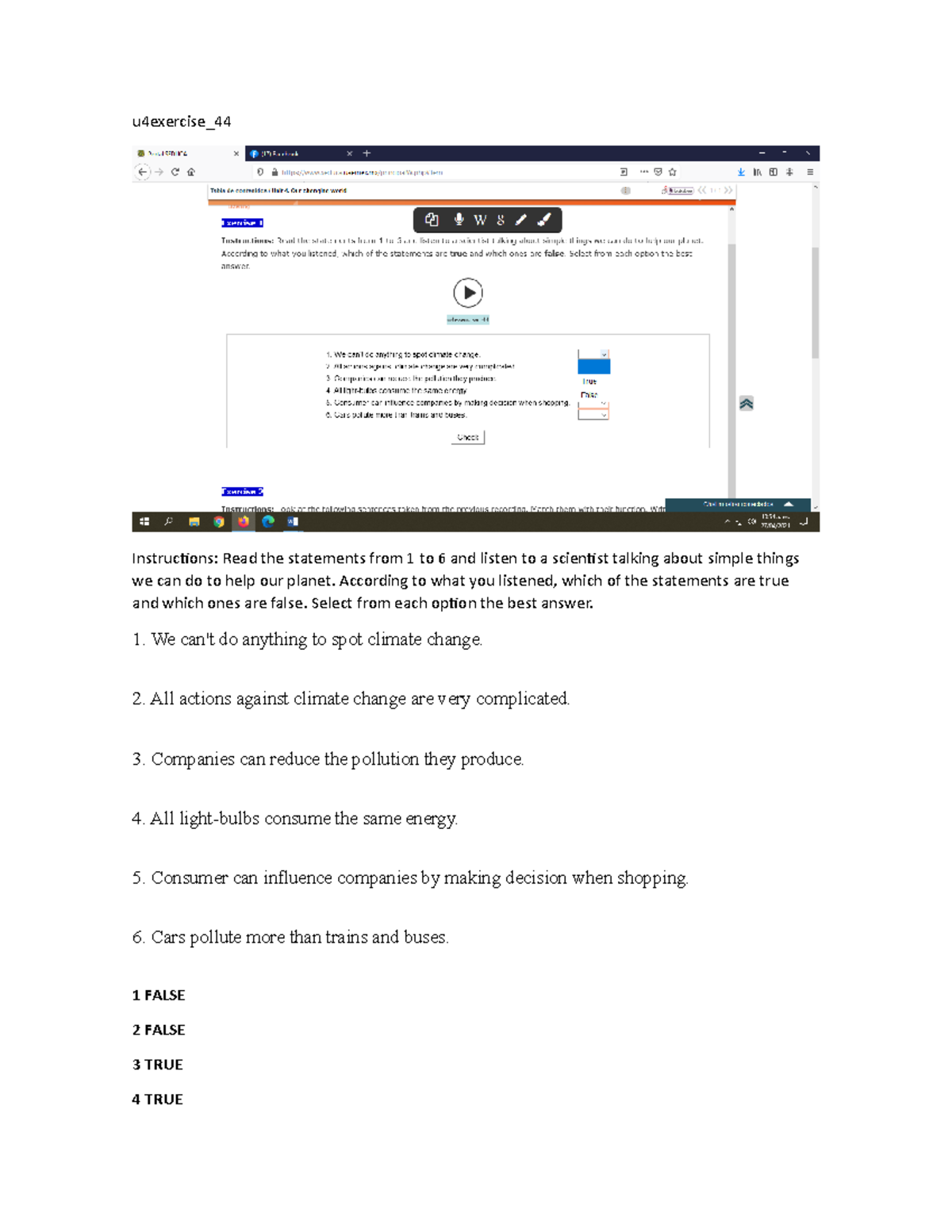 28 ABR English Exercise 44 - u4exercise_ Instructions: Read the ...