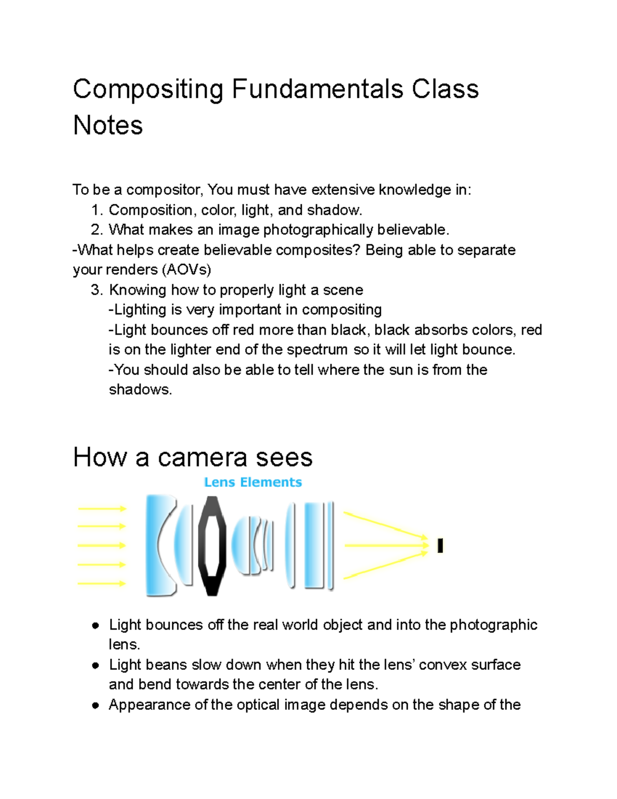 Compositing Fundamentals Class Notes - Compositing Fundamentals Class ...