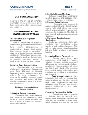 BES6 Group 7 Reviewer - A guide to engineering management - Engineering ...