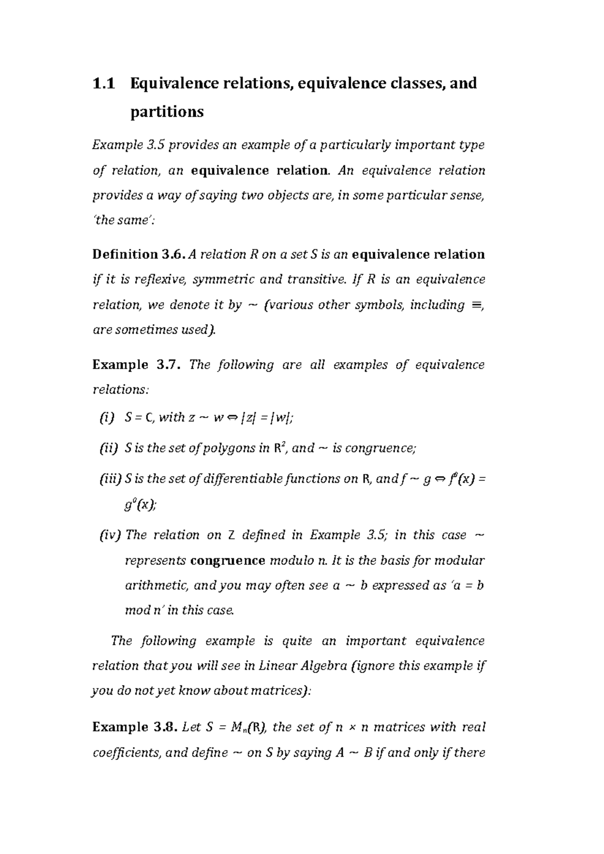 Ium 13 equivalence relations equivalence classes and partitions 1