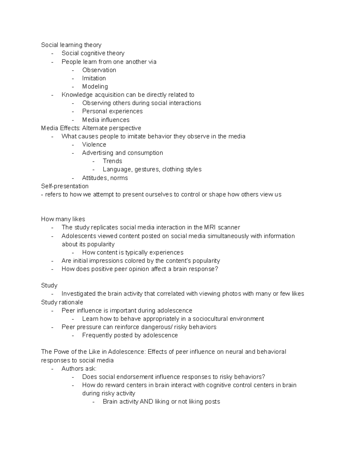 The social self and social learning - Social learning theory - Social ...