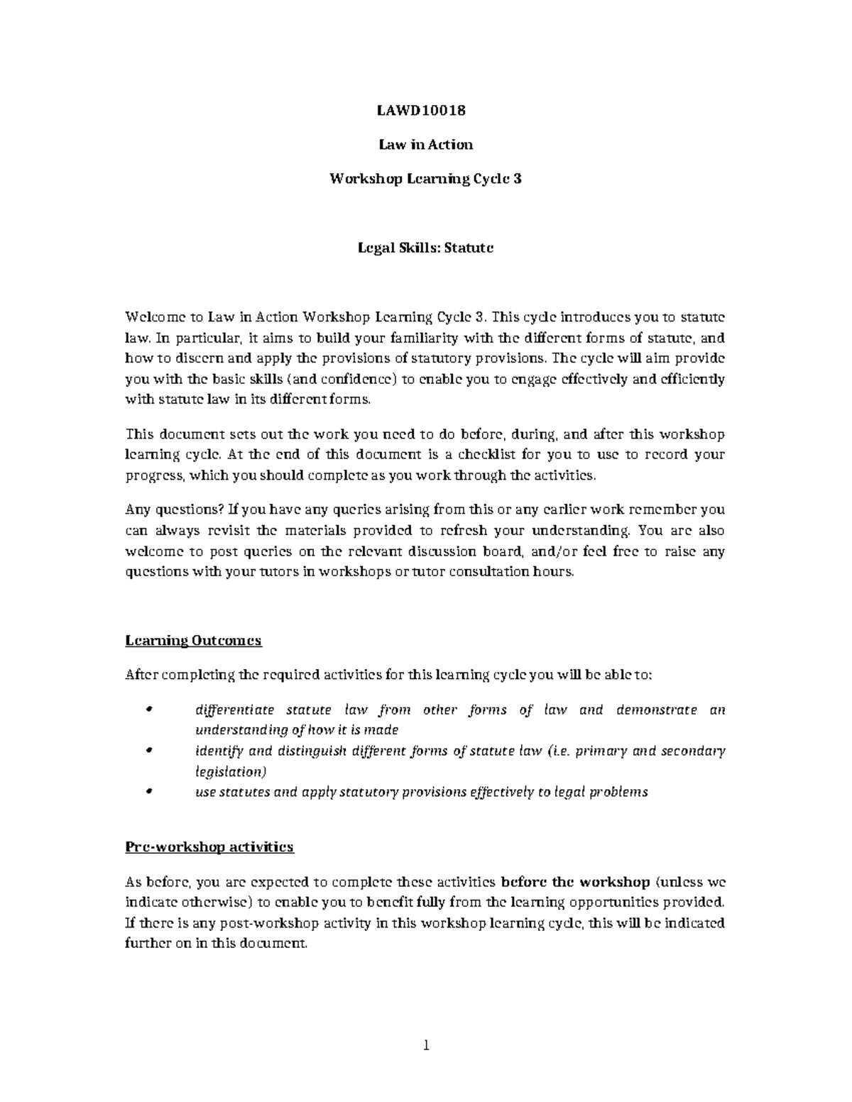 Li A Learning Cycle 3 - LAWD Law in Action Workshop Learning Cycle 3 ...