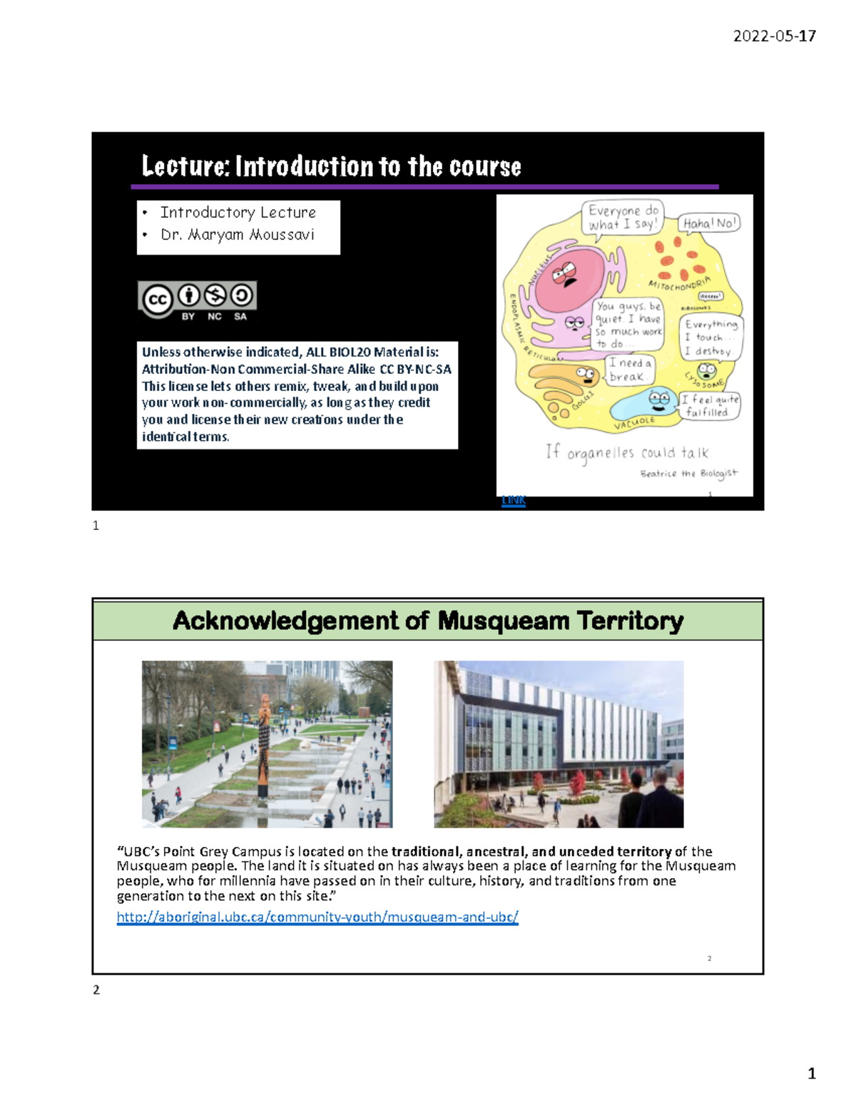 Lecture 1 Introduction And Unit 1 - Lecture: Introduction To The Course ...