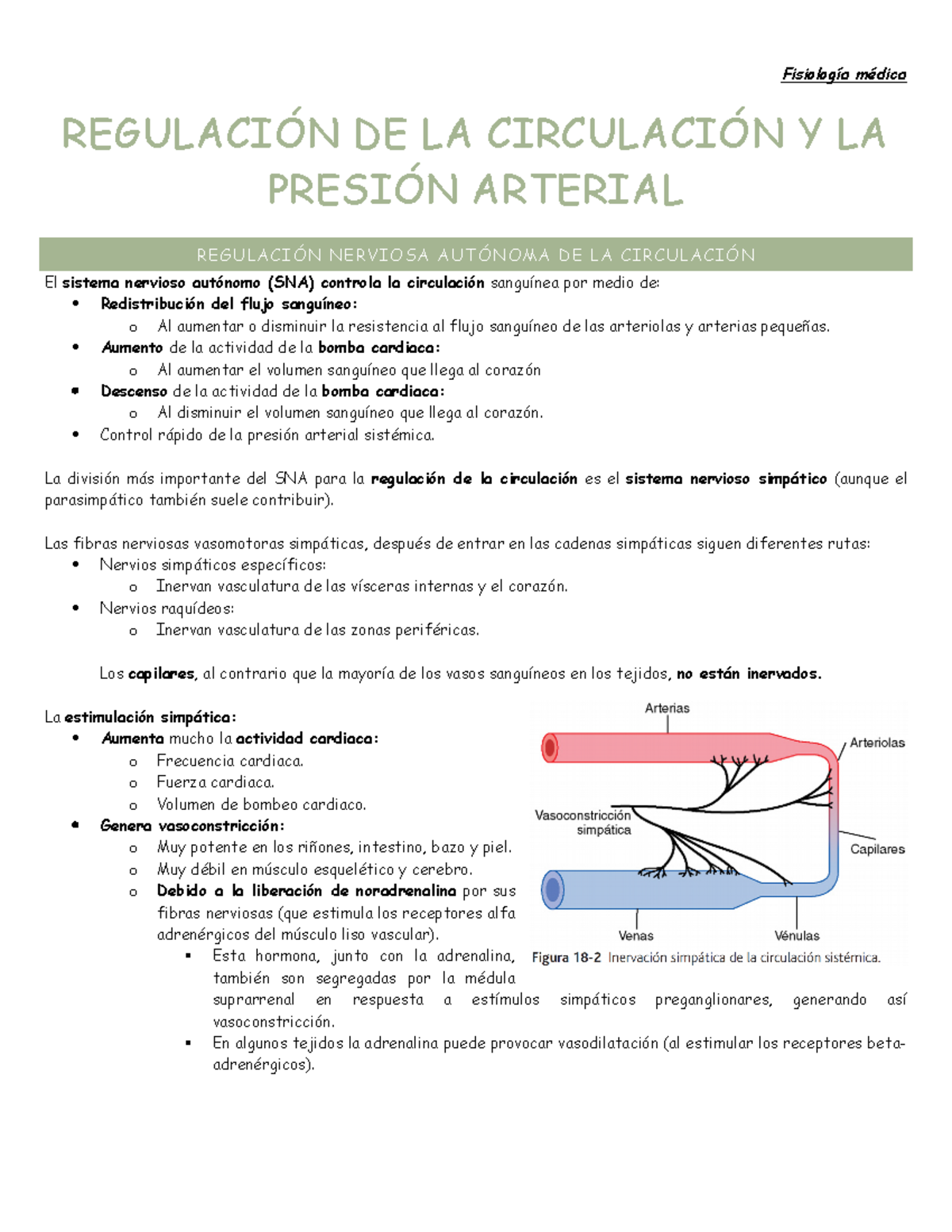 Regulación de la presión arterial (fisiología médica) - DE LA Y LA ...