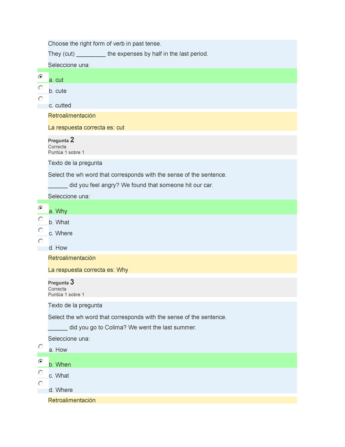 assignment 3 questionnaire u2 idioma extranjero ii uveg