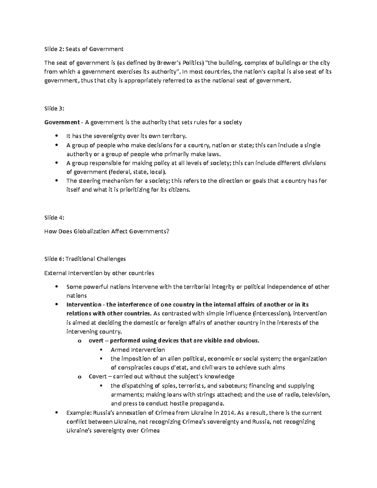 Cw 3 - Interstate - Chapter 3 - Slide 2: Seats Of Government The Seat 