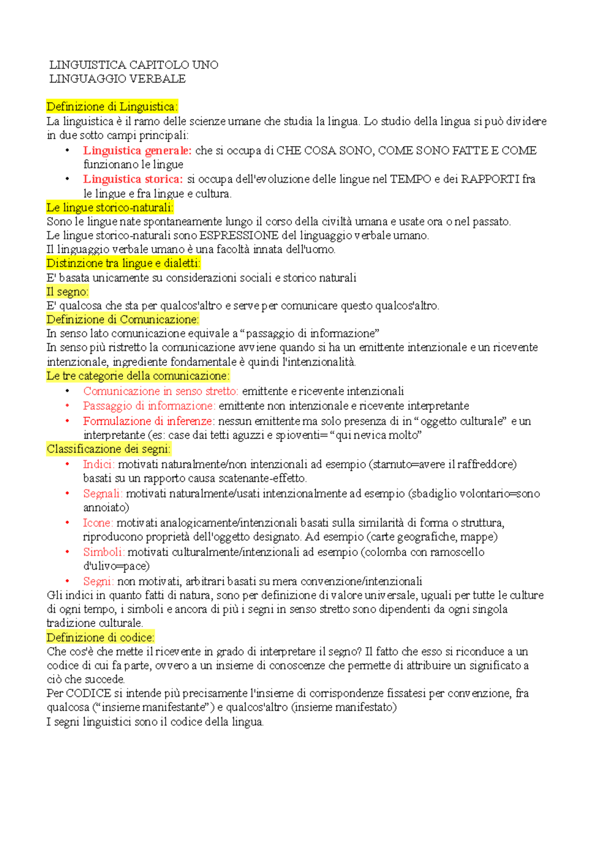 Linguistica Generale Universit Degli Studi Di Milano Statale