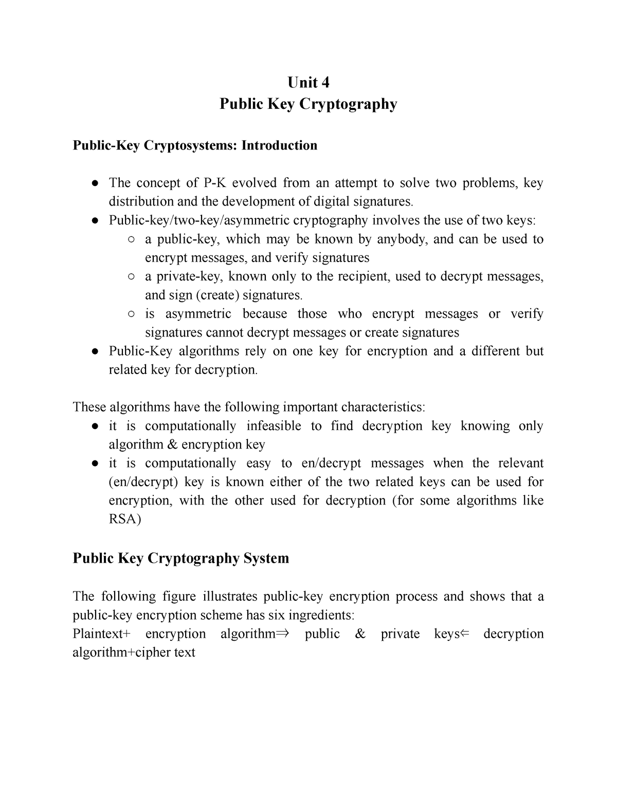 Unit 4 - Cryptography And Network Security - Unit 4 Public Key ...