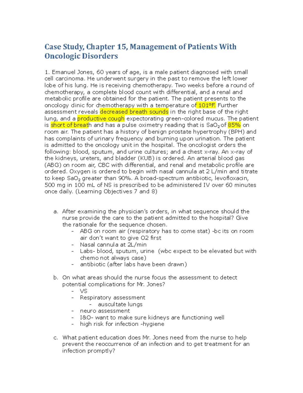 case study of cancer patient