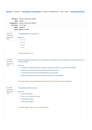 maths 511 assignment answers