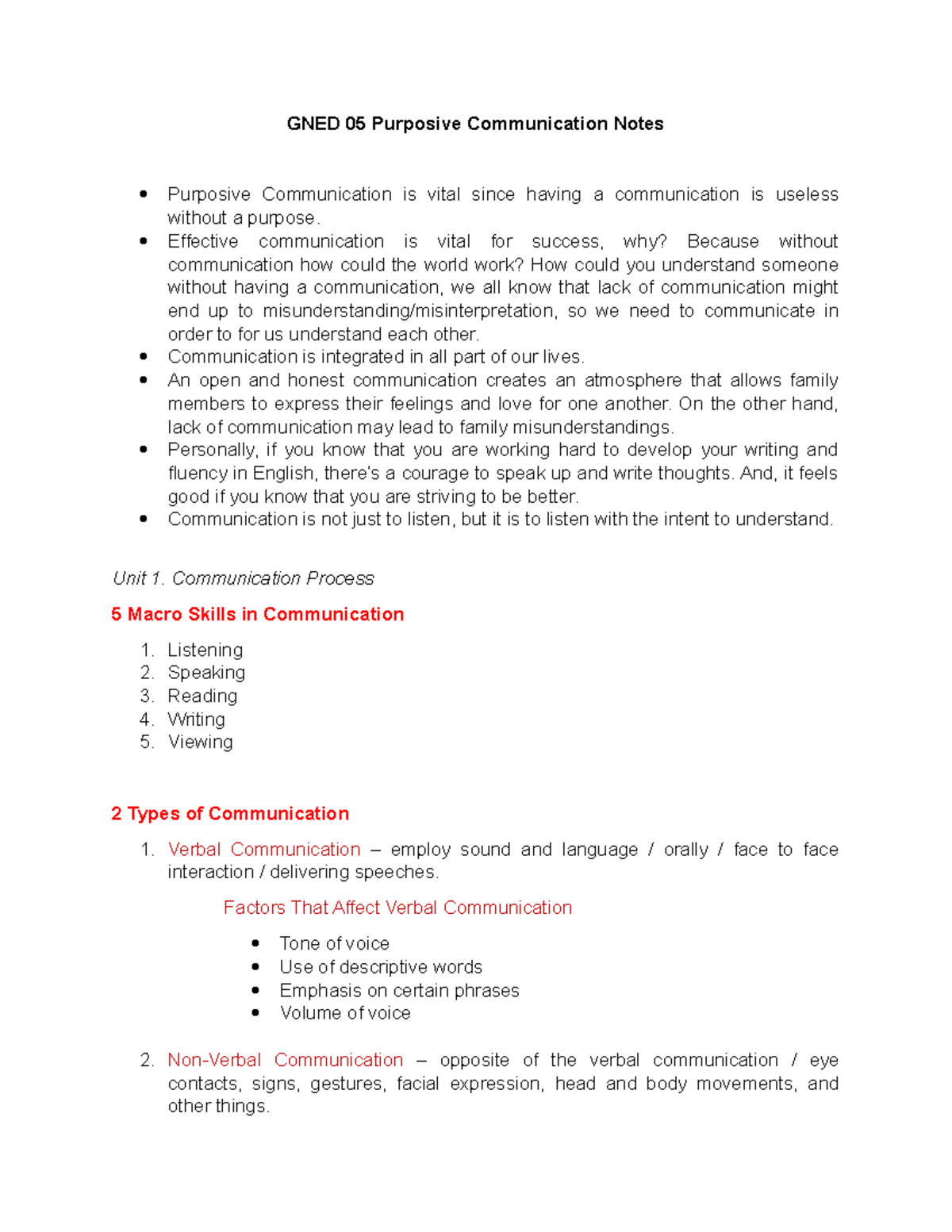GNED 05 Notes - aaa - GNED 05 Purposive Communication Notes Purposive ...