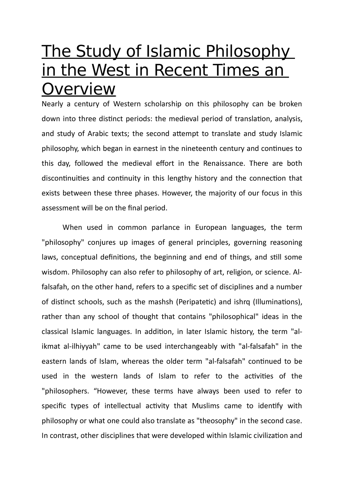 m.phil islamic studies thesis pdf