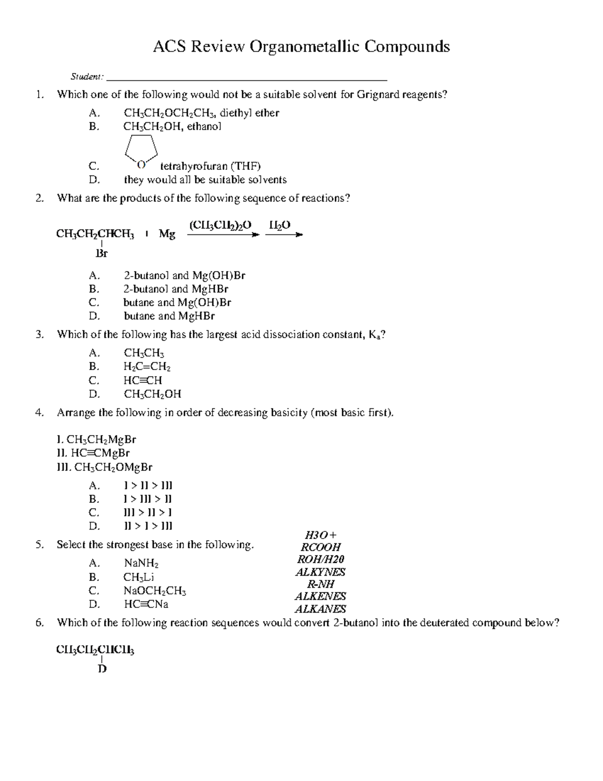 ACS Review 14 Organometallic Compounds - ACS Review Organometallic ...