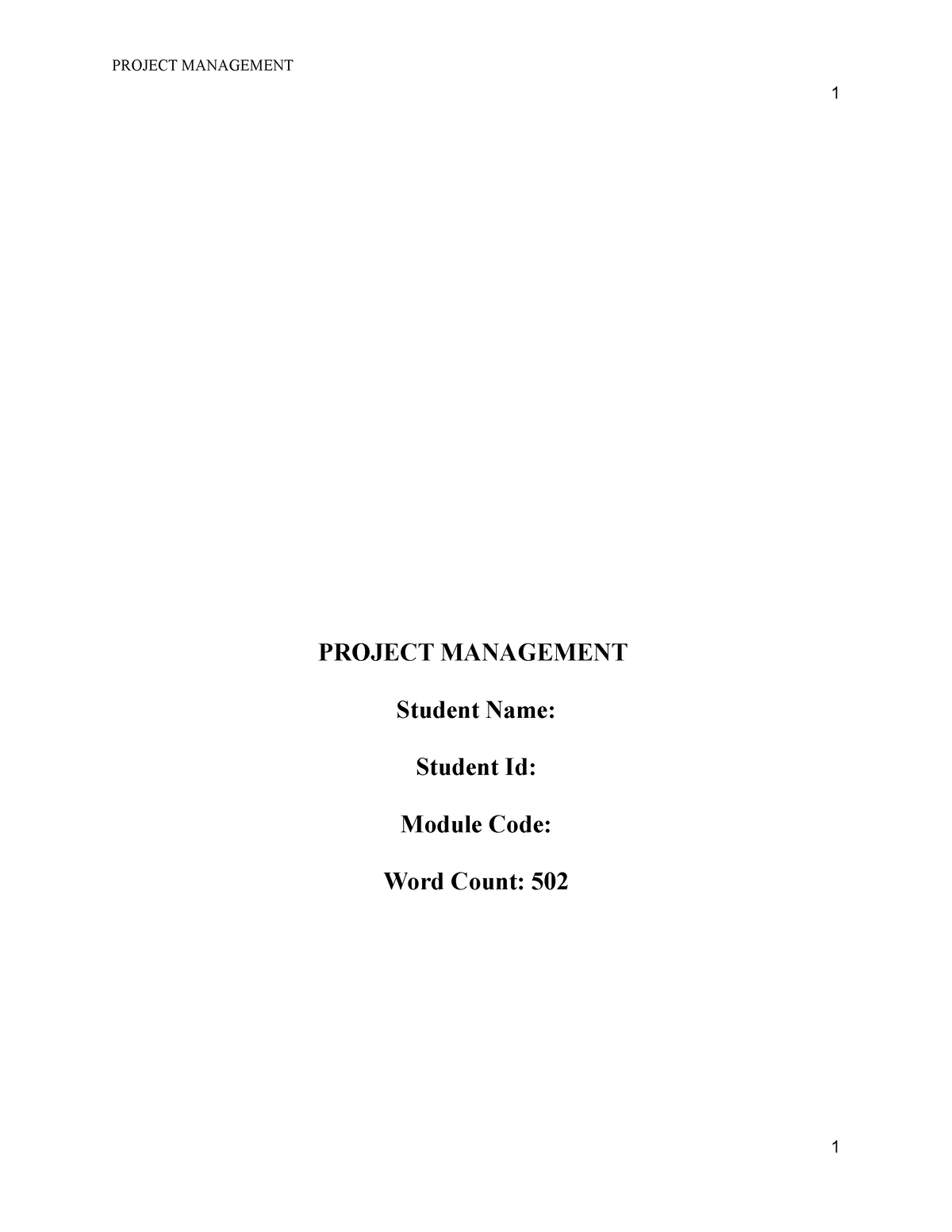 project assignment name