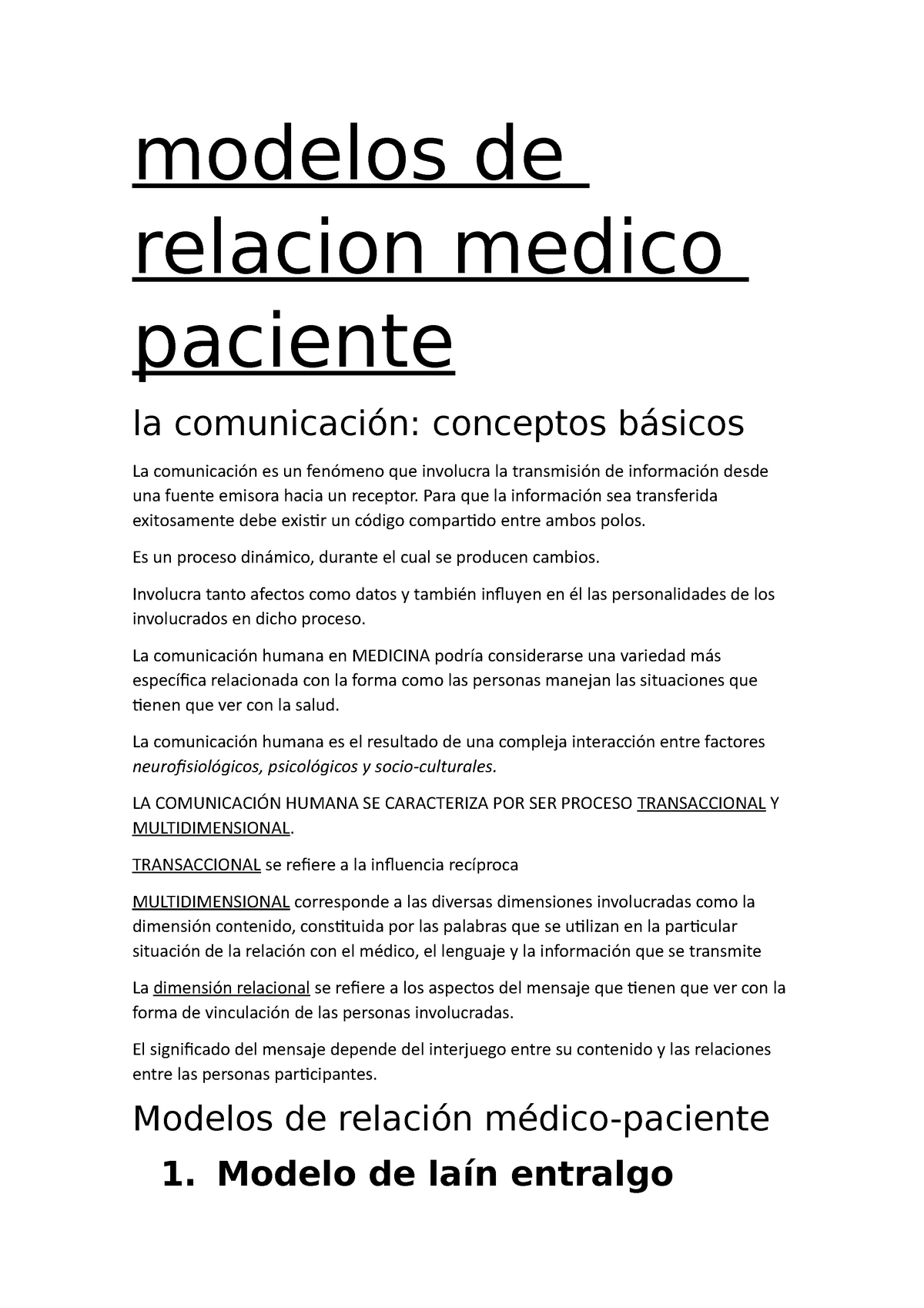 interacción del modelo de comunicación transaccional