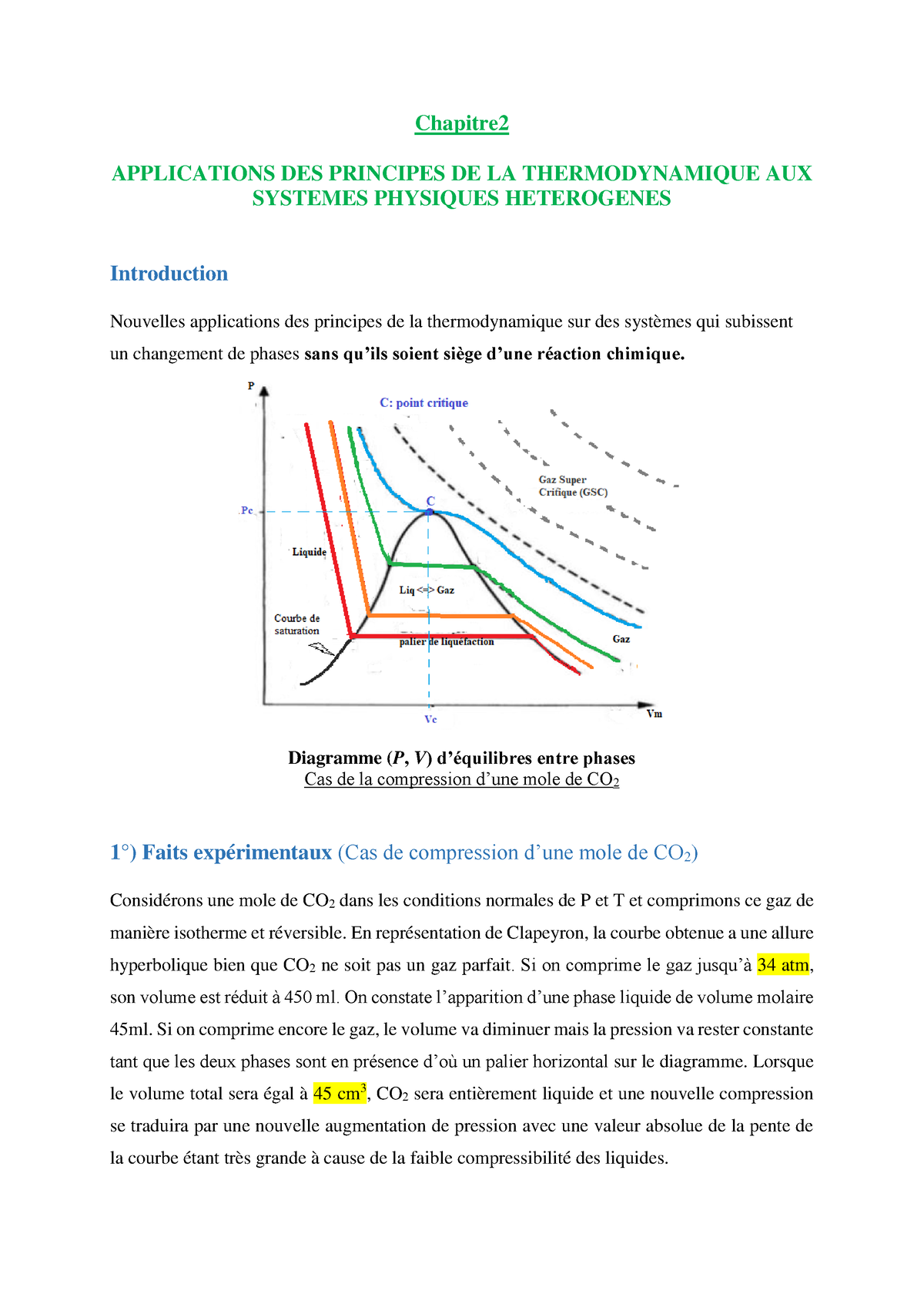 Chapitre 2 Thermochimie - Chapitre APPLICATIONS DES PRINCIPES DE LA ...