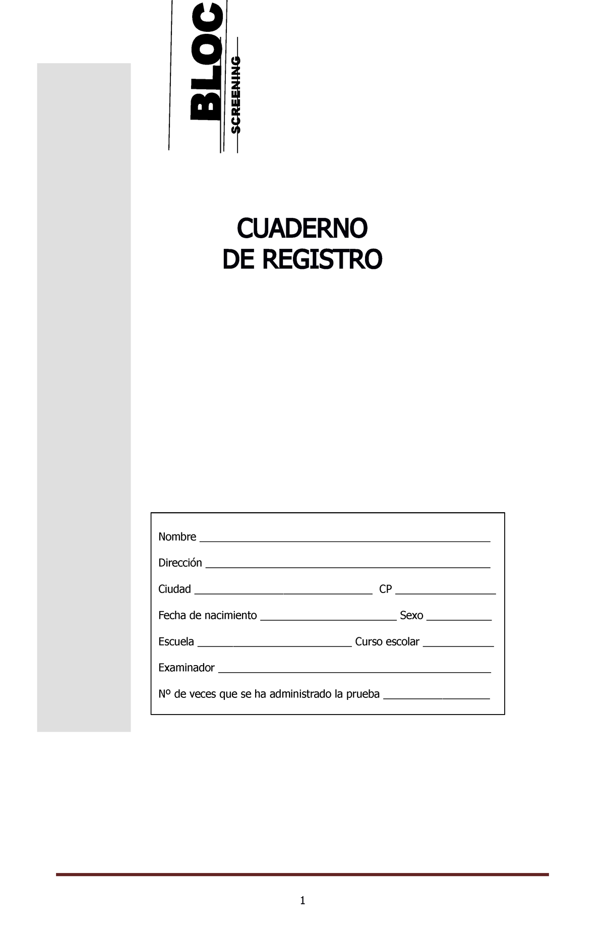 353606334 Bloc S Cuaderno De Registro - CUADERNO DE REGISTRO B L O C ...