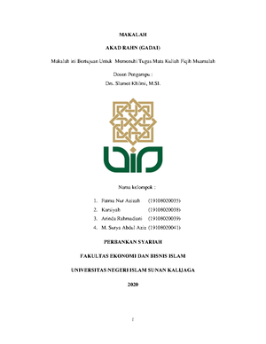 Fiqih Makalah Zakat - ZAKAT Disusun Untuk Memenuhi Tugas Mata Kuliah ...