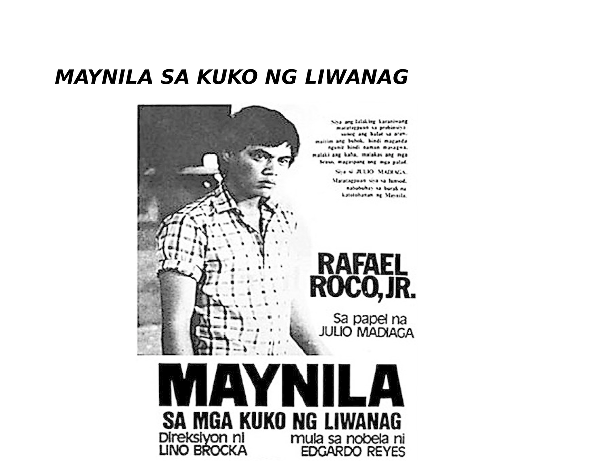 Maynila SA KUKO NG Liwanag - MAYNILA SA KUKO NG LIWANAG Manila In The ...